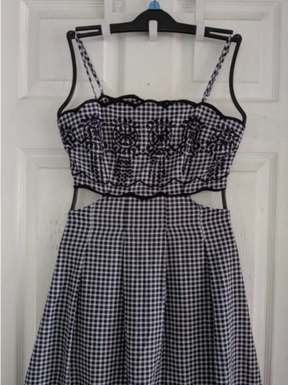 Commense Black and White Gingham Maxi Dress - Picture 6 of 11